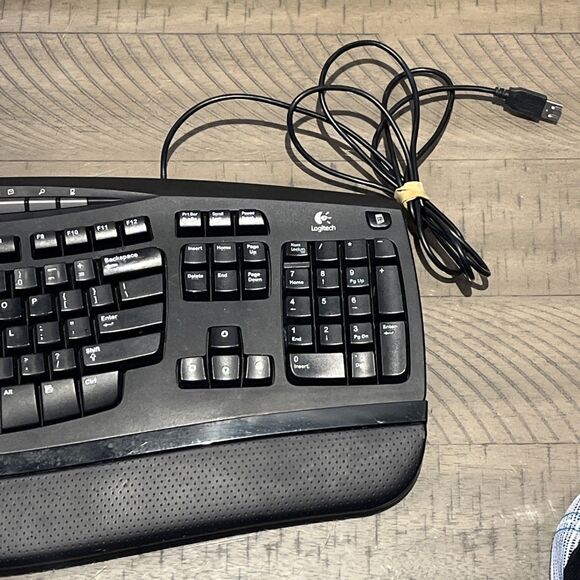 Logitech Wave Keys comfort 450 Ergonomic Keyboard With Cushioned Palm Rest WORKS - Picture 3 of 5